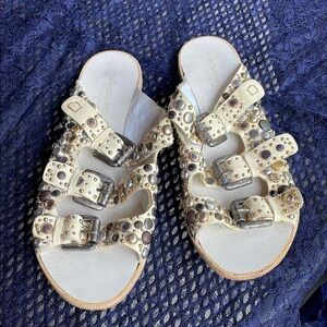 Studded Cream Sandals